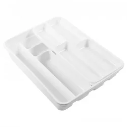 Organizador plasticforte 40x7x30cm blanco plastico 1120001