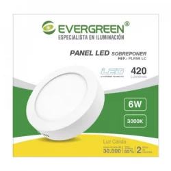 Panel Evergreen Ee-Pl6Ra Led 6W Lc Redondo