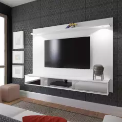 Panel Televisor Bertolini Platinum 34X180X124Cm Blanco Mdp 3646