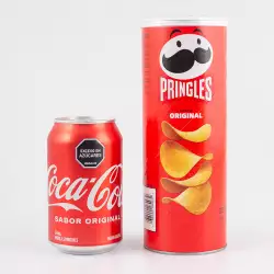 Papas Pringles Original Gratis Coca Cola Lata Original 330  124 Gr