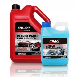 Pilot Racing Kit Refrigerante Rojo 3785 Ml + Aditivo De Vidrios 1000 Ml