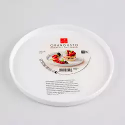 Plato Bormioli Rocco 276946 Grangusto  Blanco Vidrio Opal