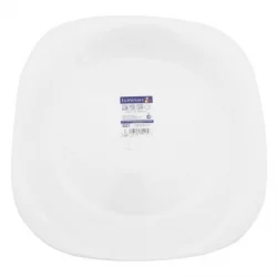 Plato Cena Luminarc Semicuadrado Carine 26Cm Blanco Vidrio Opal 