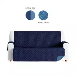 Protector Sofa Guamba 3 Pts 180X180X180Cm Azul Textil 36371