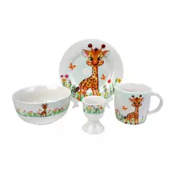 Puesto De Desayuno Expressions Jirafa 4 Pz Ceramica Gd9660B-4