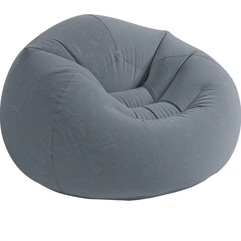 Puff Camping Intex Inflable 114X114X71Cm Gris 100 Kg Plastico
