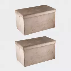 Puff Expressions Plegable 71X39X6Cm Gris Tela Ge10E00080