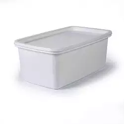 Recipiente Estra Congelacion 4 Lt Rectangular Blanco Plus 4-104308