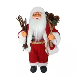 Santa De Pie Expressions Con Pinas 20X30Cm Rojo Poliester Gs02A02
