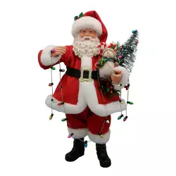 Santa Santini Con Arbol 14.5X10.5X28 Cm Rojo Plastico 160-4503400