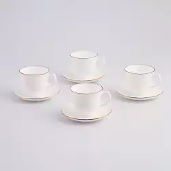 Set Cafe Expressions Dorado Blanco 200 Ml 8 Pz Vidrio Opal BB200Z-8 RIM
