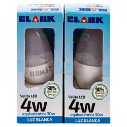 Set De 2 Bombillos Led Luz Blanca Clark 1213-1-Blanco 