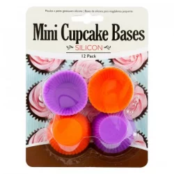 Set X 12 Piezas Molde Mini Cupcake Kc0088 Ubl - Naranja/Morado