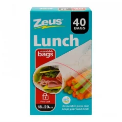 Set X 40 Piezas Bolsas Cierre Lunch Bc0035  Zeus - Transparente