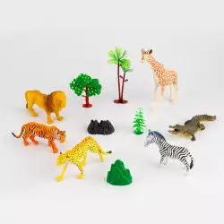 Set x6Pzs muñecos Animales salvajes