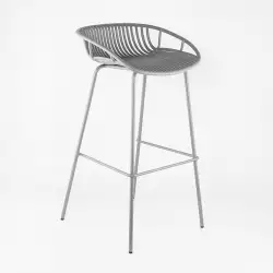 Silla Bar Expressions Fija Marcel 46X90X48Cm Gris Polipropileno