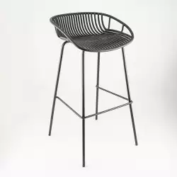 Silla Bar Expressions Fija Marcel 46X90X48Cm Negro