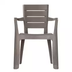 Silla Exterior Rimax Baru Con Brazos 58X82X59Cm Moca Plastico