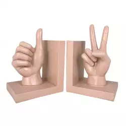 Sujetalibros concepts Rose Blush manos 25,5x18,5x10cm beige poliresina
