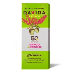 Tableta De Cacao Al 53 Davida X 40Gr Con Mango Y Jengibre 846