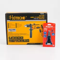 Taladro Percutor1-2+ Herramienta Multipro 710 W P800210Ak