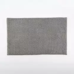 Tapete De Bano Expressions Memory 80X50Cm Gris Oscuro Poliester