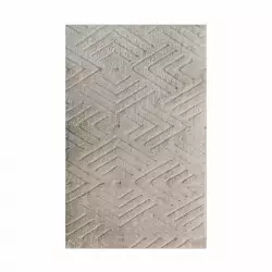 Tapete Dib Pie De Cama Napoli 60X100Cm Beige Poliester Ana060-1