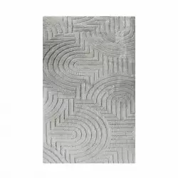 Tapete Dib Pie De Cama Napoli 60X100Cm Gris Poliester Ana060-10