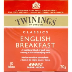 Té English Breakfast Twinings 20 Gr X 10 Bolsas