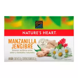 Te Natures Hearth 30 Gr 20 Ud Manzanilla Jengibre 7193