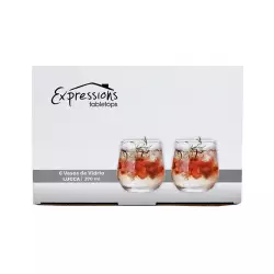 Vaso Expressions Lucca Transparente 370 Ml 6 Pz Vidrio Bmhs7018-2