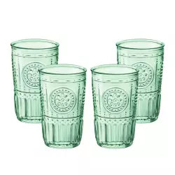 Vasos Bormioli Rocco Romantic Verde 340 Ml 4 Pz Vidrio