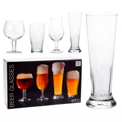 Vasos Excellent Houseware Cc7000700 Setx4 370Ml Cervecero En Vidr