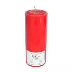 Velon Bella Luz N6  7X17Cm Rojo  740 Gr  Parafina