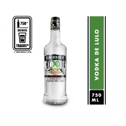 Vodka smirnoff x 750ml sabor lulo botella 23420
