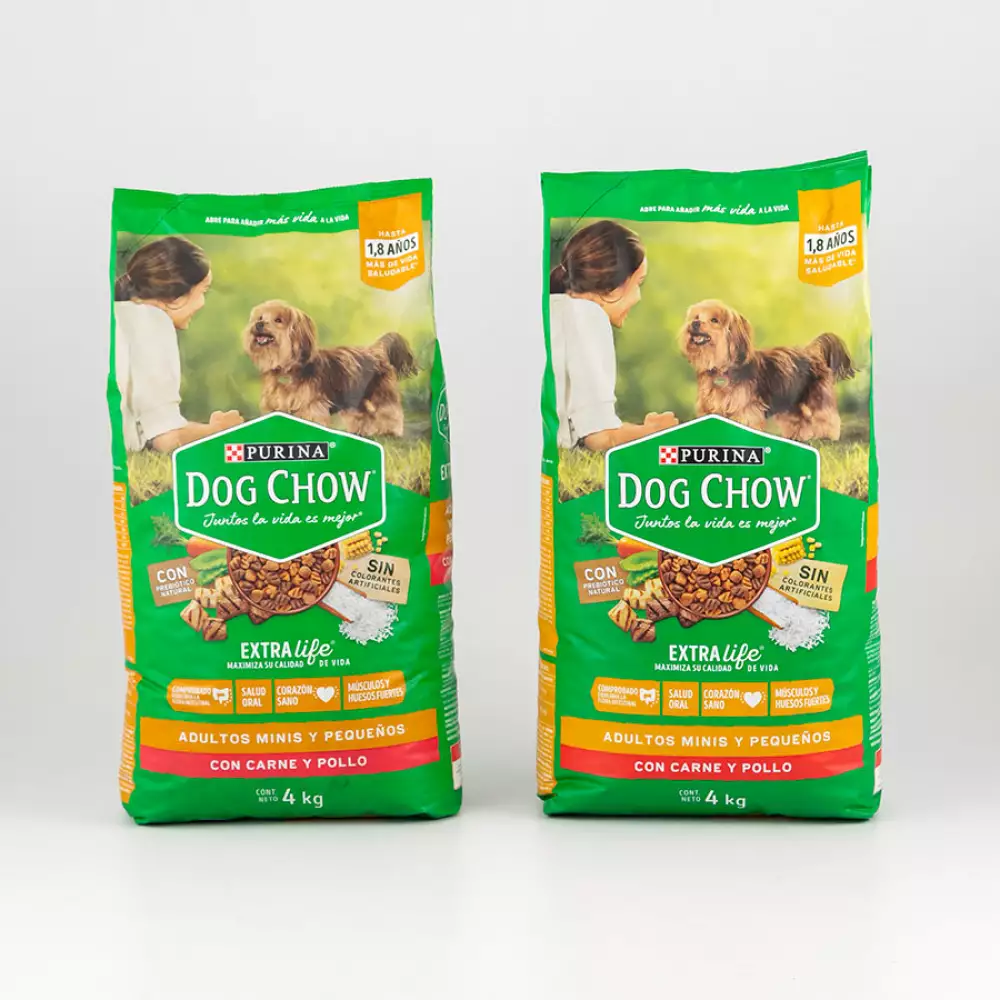 2 Ud Dog Chow Concentrado Raza Pequeña 4 Kg Carne