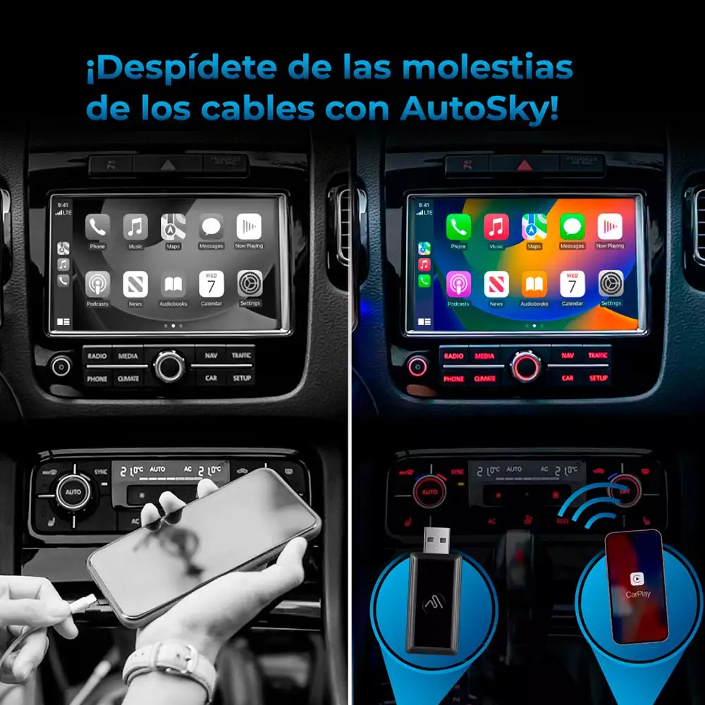 Adaptador Usb Autosky Carplay Wua-7