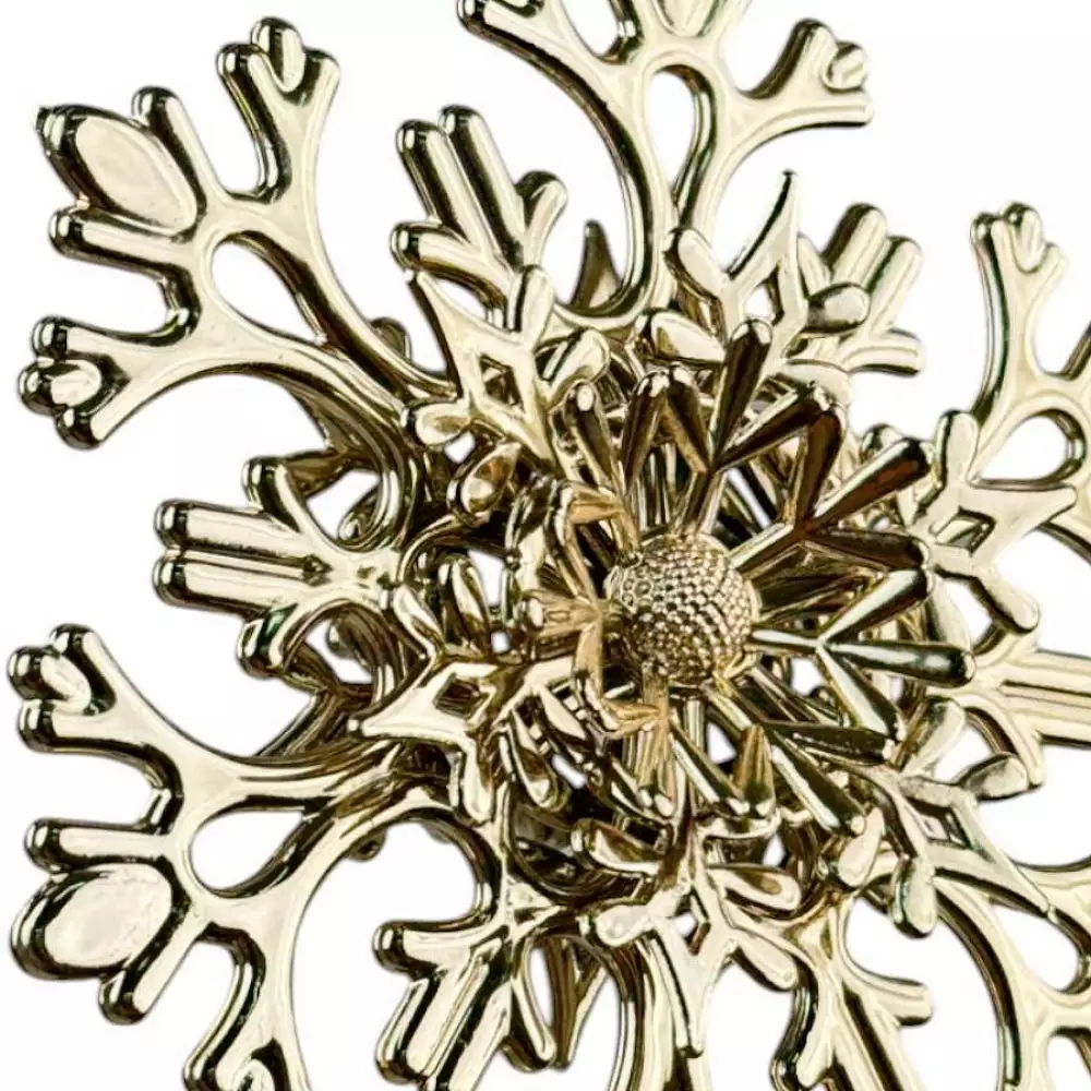 Adorno Arbol Santini Copo Nieve 15X3Cm Dorado Plastico 130-4201