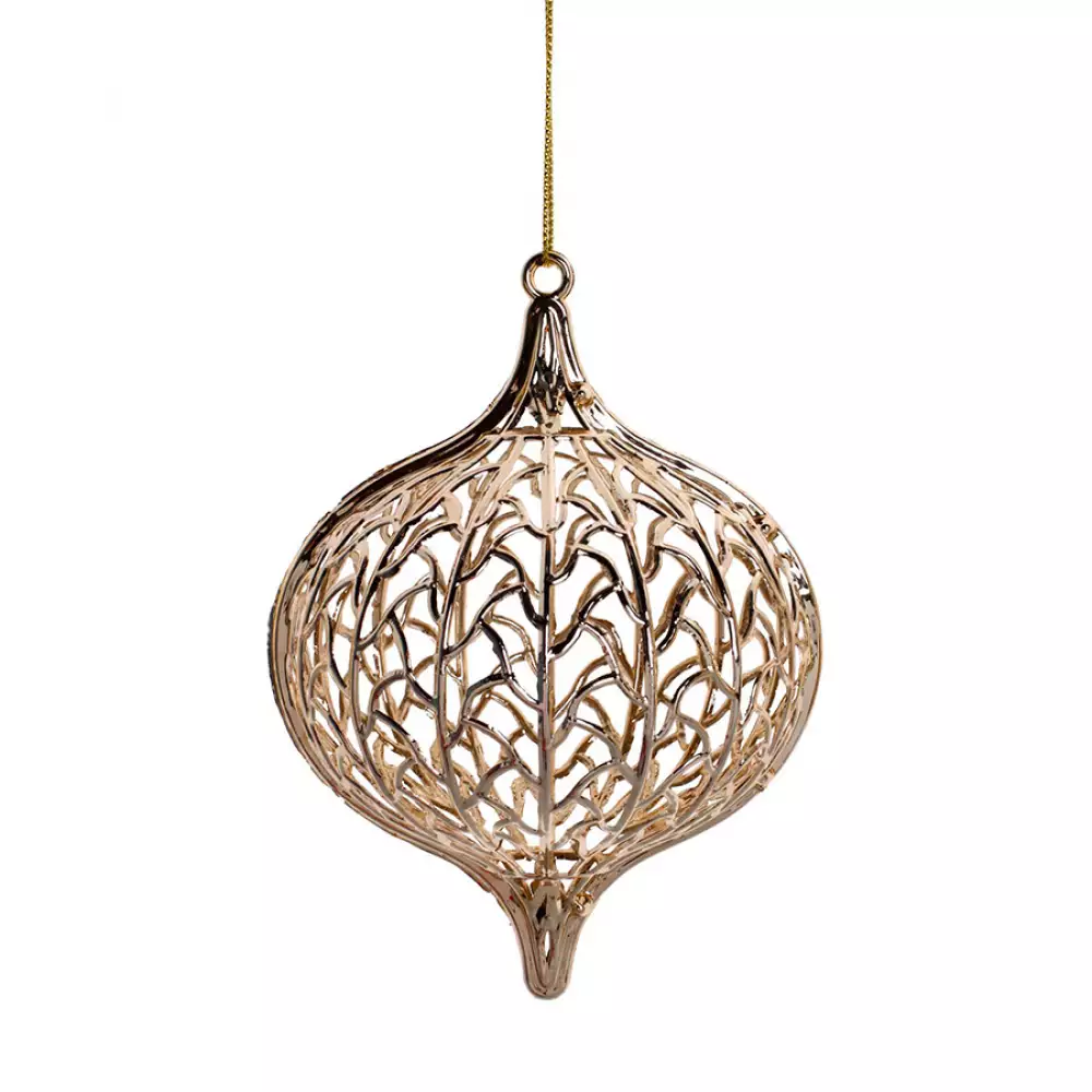 Adorno Arbol Santini Esfera 9X13Cm Champagne Plastico 130-42001