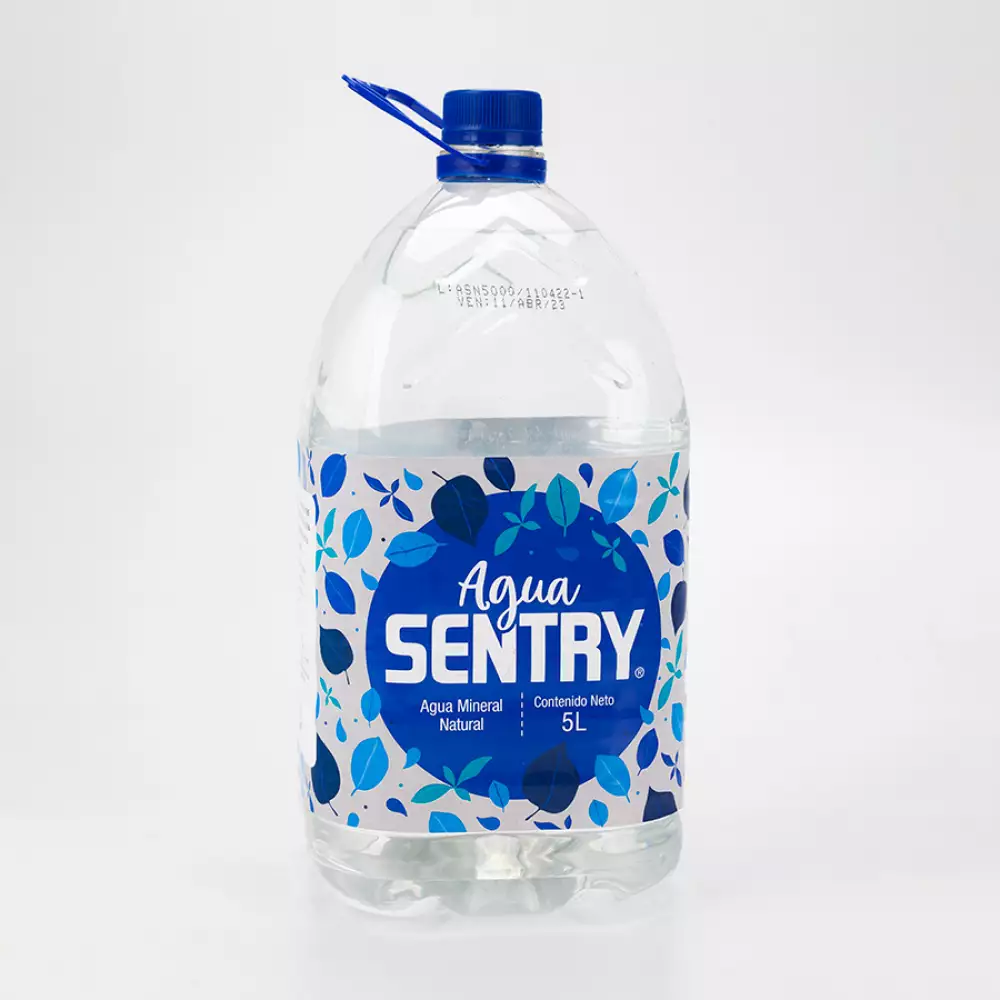 Agua sin gas sentry x 5 lts mineral natural