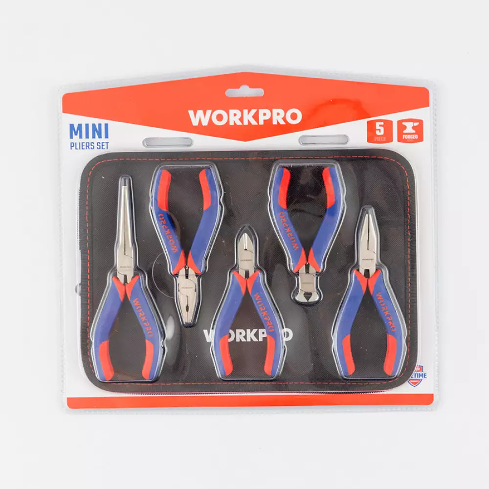 Alicates Mini Workpro Juego 5 Pz Aislante Wp201015