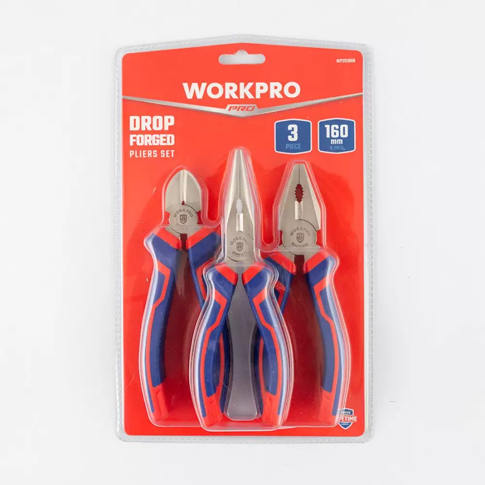 Alicates Workpro 3 Pz 6 Aislado Wp201008