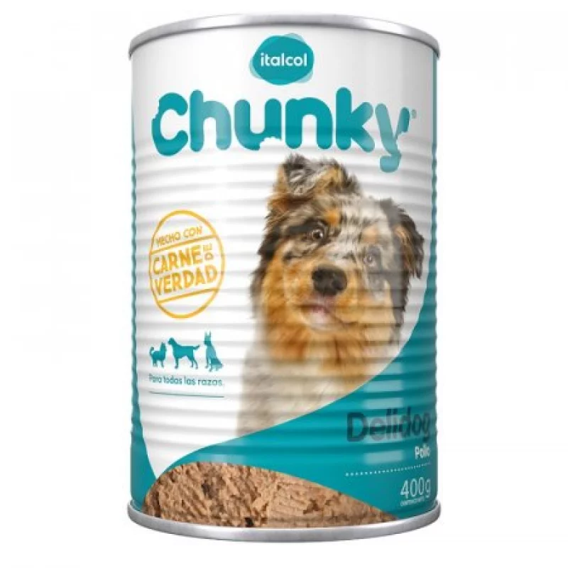Alimento Humedo Perro Chunky 10707Al 400 Gr Pollo Cachorros Adultos