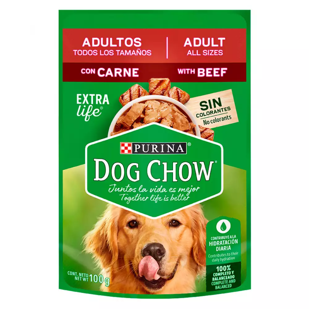 Alimento Humedo Perro Dog Chow 100 Gr Carne Adultos 12478296
