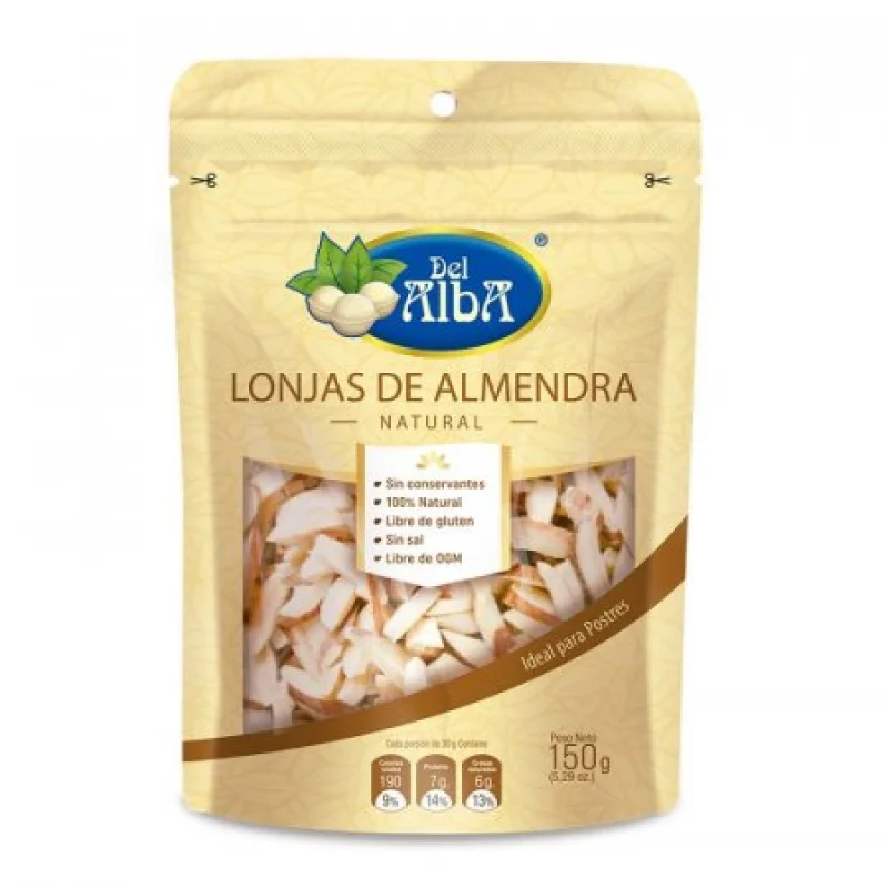 Almendras Del Alba X150 Gr Crudos Lonjas 6307