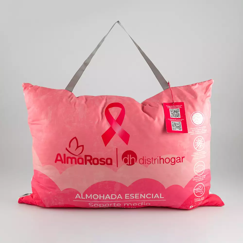 Almohada Distrihogar Alma Rosa 70X50Cm 100% Poliester Pt00605 -