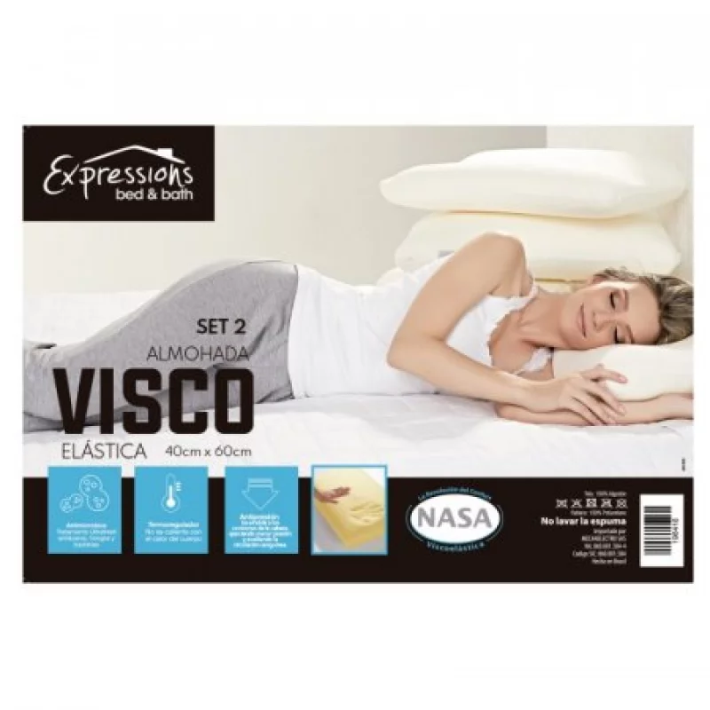 Almohada Expressions 196418 Setx2 Viscoelástica 40X60Cm Medio Jersey