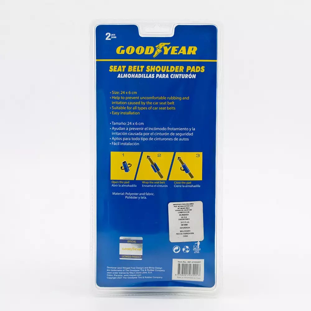 Almohadilla Cinturon Goodyear Set 2 Piezas