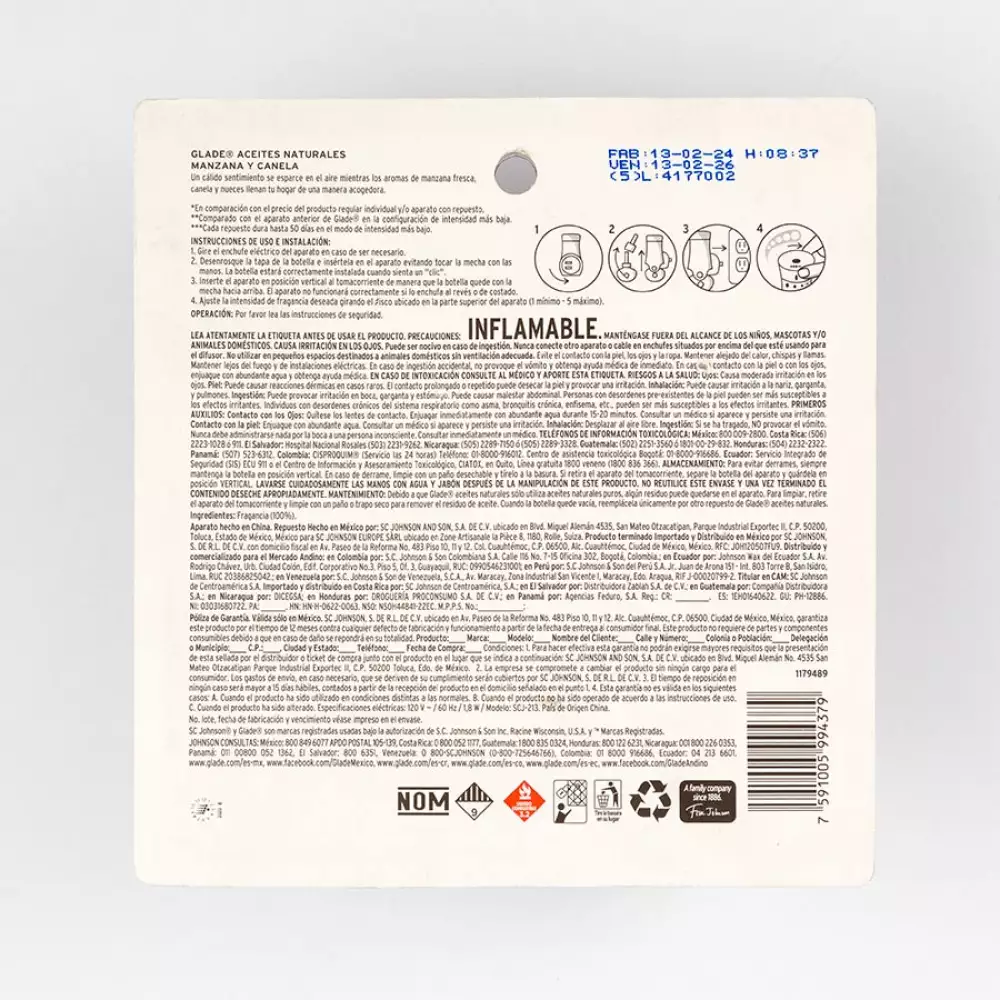 Amb Electrico Glade Aceite+ 2 Repuestos Gratis Unidad 306847