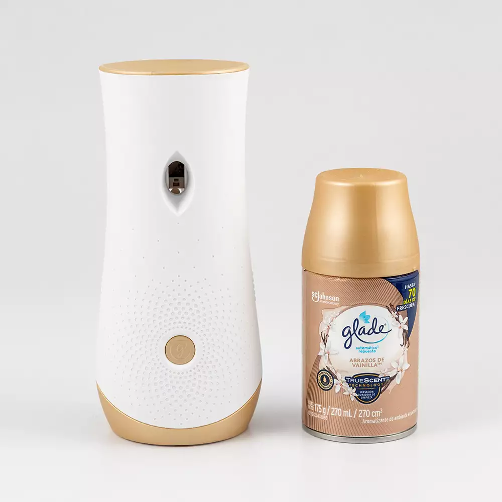 Ambientador Glade Automatico .56 Kg 175 Ml 4 Ud Vainilla 3647